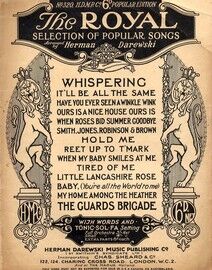 The Royal Selection of Popular Songs - No. 320 - Arranged by Herman Darewski