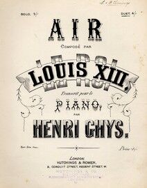 Air, composed for Louis XIII