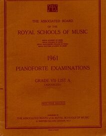1961 Pianoforte Examinations - Grade 7 List A (Advanced) - The Associated Board of the Royal Schools of Music