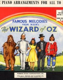 Famous Melodies From "The Wizard of Oz" - Simple Piano Arrangements