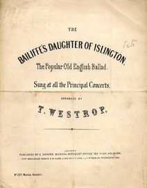 The Bailiffe's Daughter of Islington - The Popular Old English Ballad - Musical Bouquet No. 2971