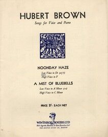 Brown - Noonday Haze for Low Voice in D flat - Song for Voice and Piano