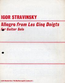 Allegro from Les Cinq Doigts for Guitar Solo