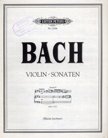 Bach - Violin Sonaten - BWV 1015 - Edition Peters No. 7232b