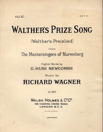 Walther's Prize Song from "The Mastersingers of Nuremberg" - Key of B Flat for Lower Voice
