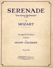 Serenade - Eine Kleine Nachtmusik  K. 525 - Arranged for Two Pianos