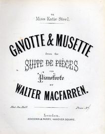 Gavotte & Musette - From Suite De Pieces - For Pianoforte