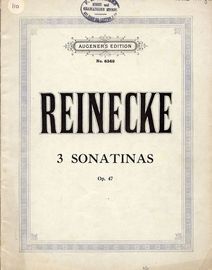 3 Sonatinas - Op. 47, No's 1-3 - Augeners Edition No. 8349