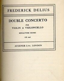 Double Concerto for Violin and Violoncello - Miniature Orchestra Score