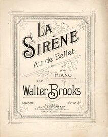 La SIrene - Air de Ballet - Piano Solo