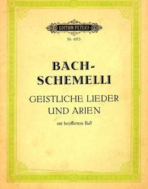 69 Geistliche Lieder und Arien Mit Beziffertem Bass - Edition Peters No. 4573