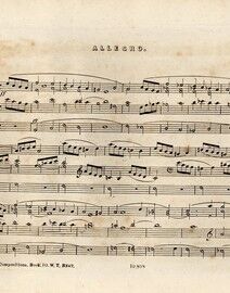 Allegro, Opus 22, in "Collection of Organ Compositions, Ancient an Modern", Book 10