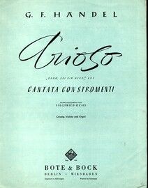 Arioso - fur eine Altstimme - Cantana con Stromenti von G. F. Handel - Gesang, Violine und Orgel