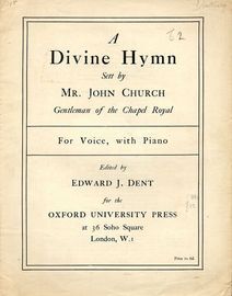 A Divine Hymn - For Voice with Piano