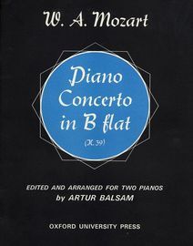 Piano Concerto in B flat - K. 39 - Arranged for Two Pianos