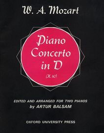 Piano Concerto in D - K. 40 - Arranged for Two Pianos