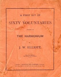 A First Set of Sixty Voluntaries - Arranged for The Harmonium