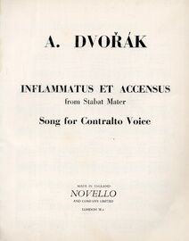 Dvorak - Inflammatus et Accensus (From Stabat Mater) - Song for Contralto Voice