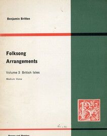 Folksong Arrangements - Vol. 3  - British Isles - For Medium Voice