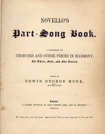 Novellos Part Song Book - A Collection of Choruses and Other Pieces In Harmony For 3,  4 And  5 Voices