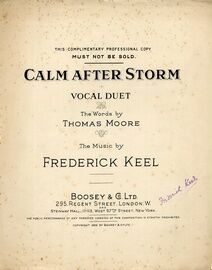 Calm after Storm - Vocal Duet - Complimentary Professional Copy