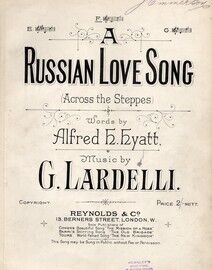 A Russian Love Song (Across the Steppes) - Song in the Key of F Major for Medium Voice
