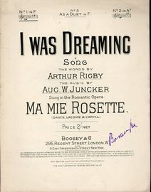 I was dreaming - Song from the romantic opera "Ma Mie Rosette" - In the key of F major for low voice