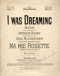 I was dreaming - Vocal duet from the romantic opera "Ma Mie Rosette" - In the key of F major
