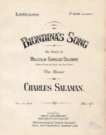 Biondina's Song - In the Key of E Minor - For Soprano Voice