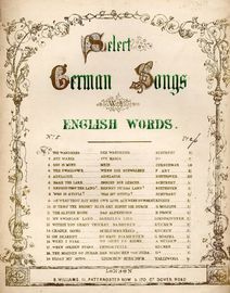Adelaide. Select German Songs No. 5. English Words