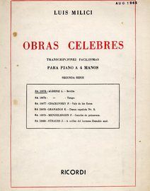 BA 10075, Sevilla from Obra Celebres. Transcripciones facilismas para pinao a 4 manos. Segunda serie.