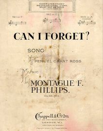 Can I Forget? - Complimentary Professional Copy - 7950 - No.3 in A major - Piano and Voice (high)