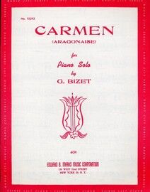 Carmen (Aragonaise) for piano solo