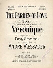 Copy of The Garden of Love - Song in the key of E flat major for Low voice from "Veronique"