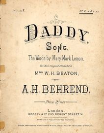 Daddy  - Song - In the key of A flat major for High Voice