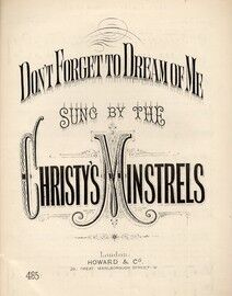 Dont Forget to Dream of Me: Christy Minstrels
