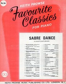 Favourite Classics for piano. Sabre Dance from the ballet Gaianeh