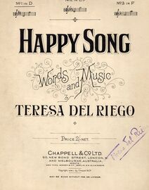 Happy Song - In the key of D major for Low Voice