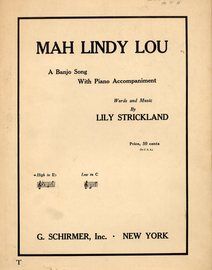 Mah Lindy Lou - Song in the key of E flat major for High Voice