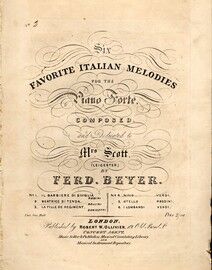 No.4, Beatrice di tenda, from six favourite Italian melodies for the pianoforte