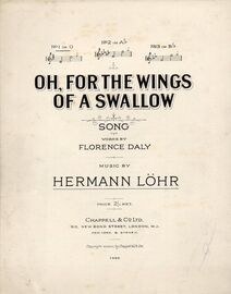 Oh For The Wings of A Swallow - Song in the Key of G Major - for Low Voice
