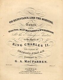 Oh repentance Like The Morning: Canon from opera "King Charles II"