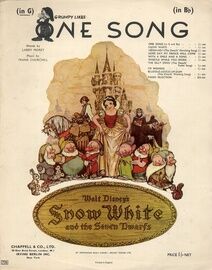 One Song - From Walt Disney's Snow White and The Seven Dwarfs - In the key of B flat major