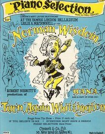 Piano Selection - From the Pantomime "Turn Again Whittington" - With Lyrics - Featuring Norman Wisdom Caricature