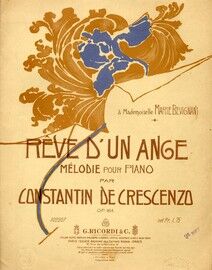 Reve Dun Ange, melodie pour piano. Op. 164