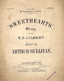 "Sweethearts" - Sung by Edward Lloyd in the key of B flat major for High Voice