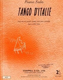 Tango D'Italie. Piano Solo