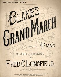 The Albion Edition No. 29, Blake's Grand March for the Piano