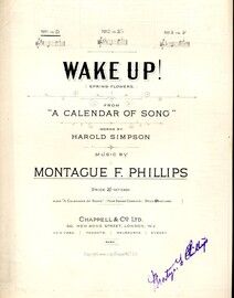 Wake Up! (Spring Flowers) - From "A Calendar of Song" - Song in the key of D Major for Low Voice