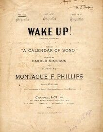 Wake Up! (Spring Flowers) - From "A Calendar of Song" - Song in the key of D Major for Low Voice